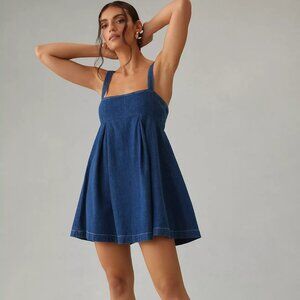 Reformation Cecil Denim Mini Dress (Size 4)